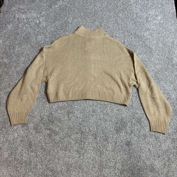 H&M Divided Sweater Womens Medium Cropped Full Zip Minimalist Streetwear Preppy - Picture 8 of 8